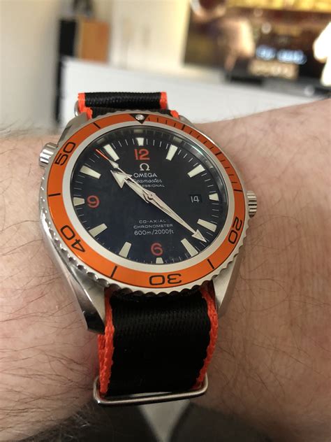 omega seamaster orange strap replica|omega seamaster strap for sale.